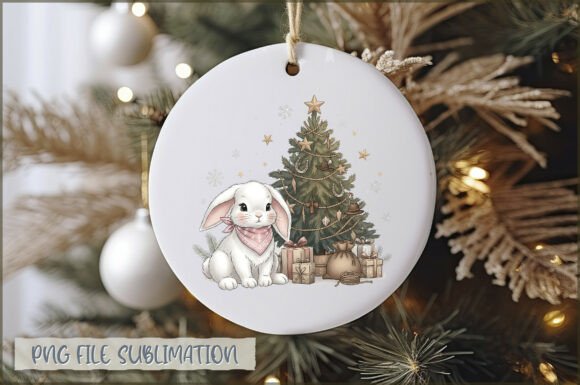 Baby Bunny Christmas Ornament PNG and Illustrations Review