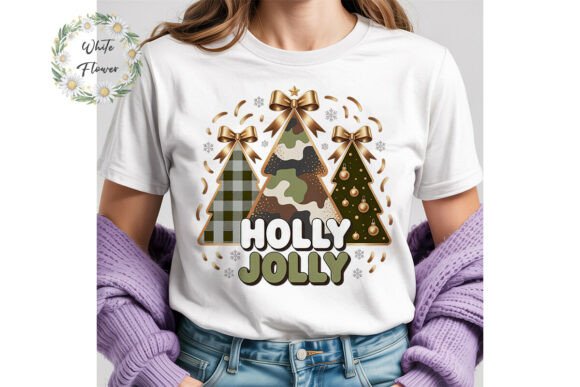 Camo Christmas Tree Digital PNG: Bold Illustrations for Handmade Creators