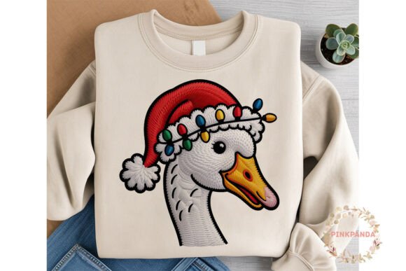 Christmas Goose Santa Hat PNG Clipart for Illustrations