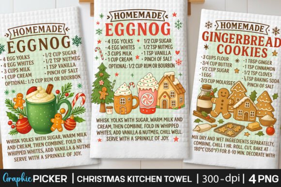 Christmas Kitchen Towel PNG, Christmas