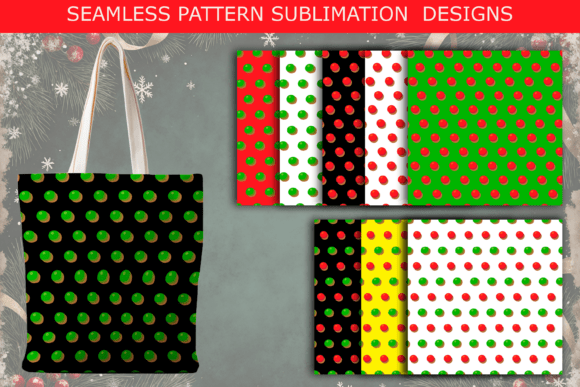 Christmas Polka Dots, Seamless Pattern for Illustrations