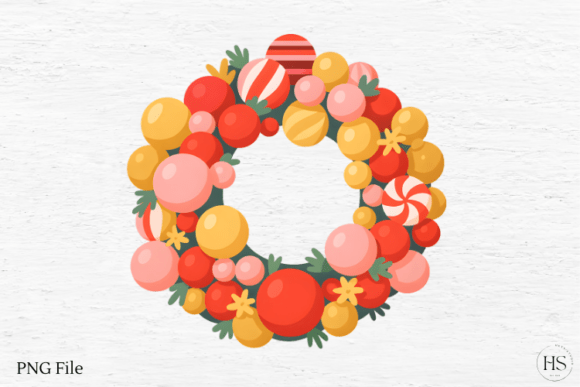 Christmas Wreath, Pastel Winter Wreath: A Designer’s Review for Brand Identity and Illustrations