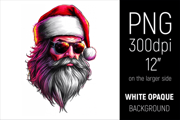 Cool Santa Clipart Hipster Christmas