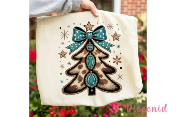 Cowhide Turquoise Christmas Tree PNG: A Designer’s Review for Editorial Use