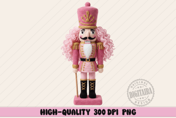 Crochet Yarn Pink Christmas Nutcracker Illustrations Review