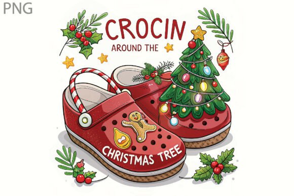 Crockin Around the Christmas Tree PNG Illustrations Review