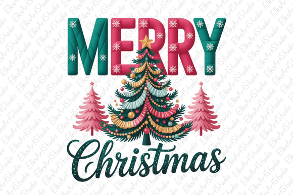 Faux Yarn Merry Christmas PNG Illustrations Review