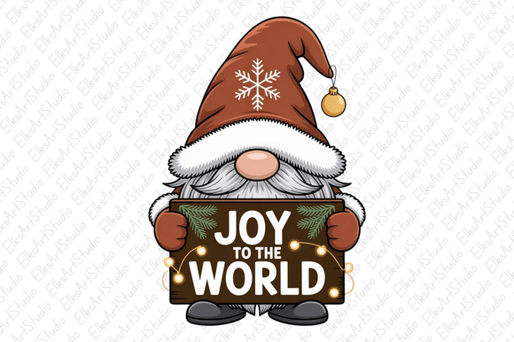 Festive Gnome Christmas Clipart Png in Illustrations