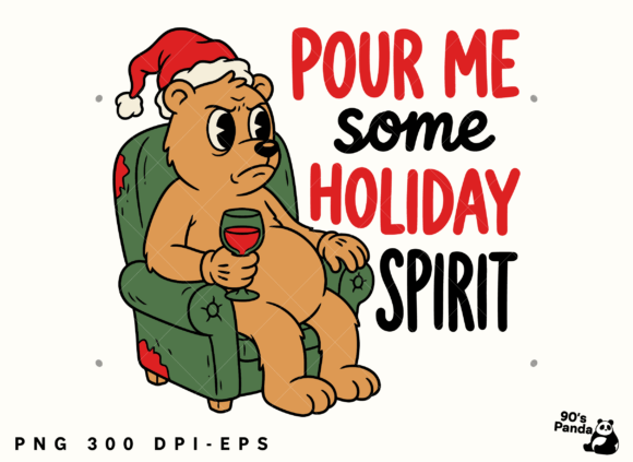 Funny Christmas Pour Spirit, Png, Eps