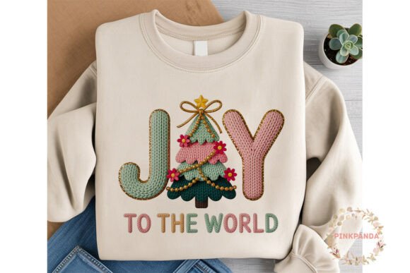 Knitted JOY Christmas Tree PNG Clipart: A Designer’s Review for Holiday Branding