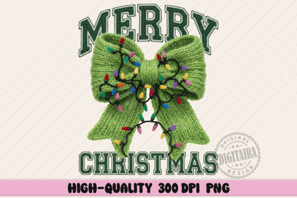 Merry Christmas Green Bow Png