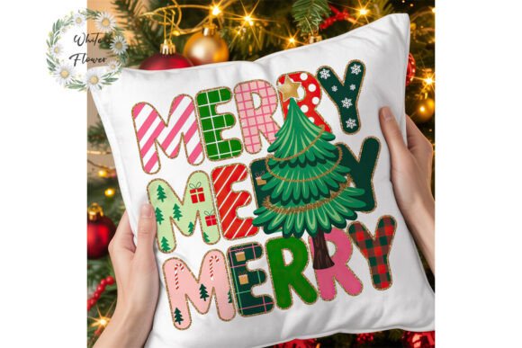 Merry Merry Christmas Tree PNG Clipart for Illustrations