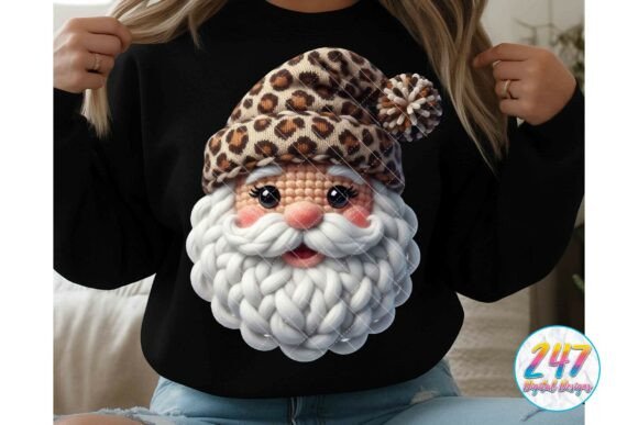 Santa Crochet Christmas Leopard Print Illustrations Review