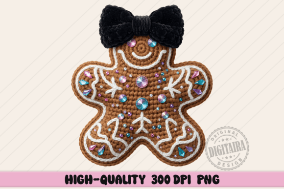 Yarn Christmas Gingerbread Cookie Png
