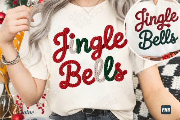 Yarn Crochet Christmas Jingle Bells PNG